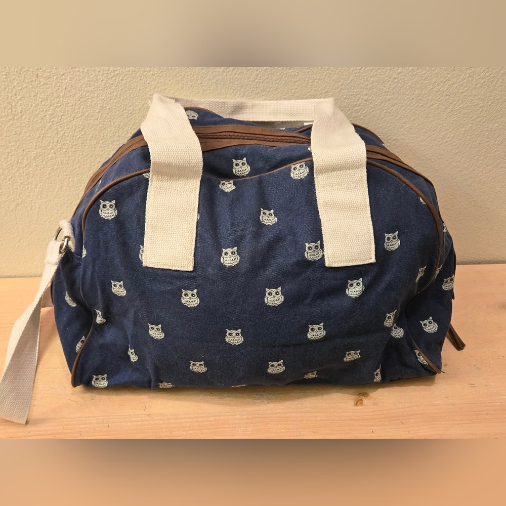 Owl Canvas Duffle Bag